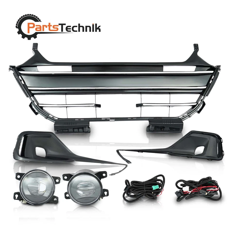 Front Bumper Lower Grille &LED Fog Light For 2021 2022 2023 Honda Accord 5PCS - Изображение 1 из 4