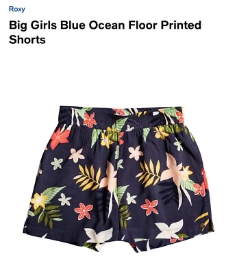 Roxy Big Girls 蓝色海底印花短裤 XL/14 码 — 第 1/4 张图片