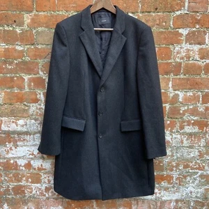 Joop! Merlino Overcoat Men’s L 50 Wool Cashmere Blend Single Breasted Dark Grey - Picture 1 of 22