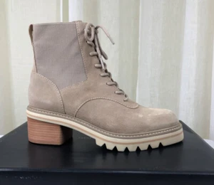Nuevo en caja Bota Bernardo Salerno con cordones/elástica suela EE. UU. 8 arcilla premium gamuza dividida - Imagen 1 de 17