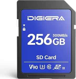Karta pamięci DIGIERA 256GB LSU200 SDXC UHS-II, 300 MB/s, C10, U3, V90, 8K - 1 opakowanie - Zdjęcie 1 z 8