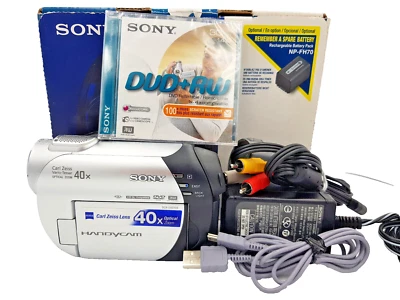 Sony DCR-DVD106E PAL Handycam DVD Camcorder Digital Video DVD-R/RW DVD+RW +R DL - Image 1 of 4