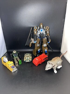 Vintage Transformers Parts Lot FOR PARTS OR REPAIR VECTOR PRIME RATTRAP - Image 1 of 4