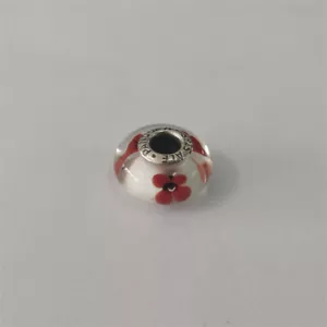 Pandora Cuentas Amapola Cristal de Murano Rojo S925 ALE Dije - Imagen 1 de 4