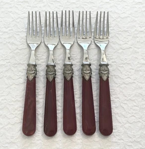 (5) Inox NAPOLEON BORDEAUX 18/10 Stainless 7" Salad Forks *FREE SHIPPING* - Picture 1 of 7