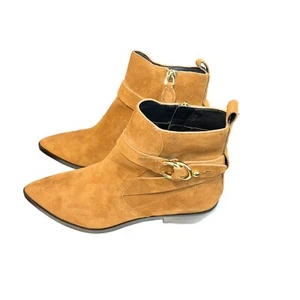 Rebecca Minkoff KICHI Pointed Toe Saddle Suede Boot in Saddle, Wmn US Sz 6.5M - Picture 1 of 13