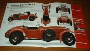 ALFA ROMEO 6C SS 1932 HOJA DE ESPECIFICACIONES FOLLETO FOTO INFORMACIÓN FOLLETO 29-33★★ - Imagen 1 de 1