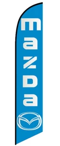 Mazda Windless Swooper Advertising Auto Car Dealer Feather Flag Banner - Picture 1 of 1