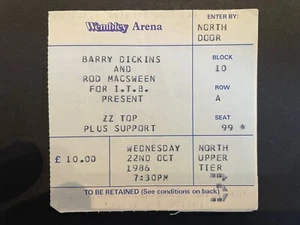 ZZ Top Ticket 1986 - Picture 1 of 1