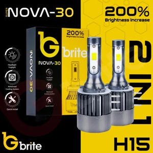 H15 SN30 DRL DAYTIME RUNNING LIGHT UPGRADE HIGH BEAM LED WHITE CANBUS BULBS - Picture 1 of 10