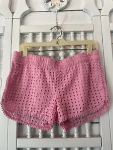 Lilly Pulitzer Target Damen kleine rosa gefütterte Baumwolle Ösen Shorts, V22 - Bild 1 von 5