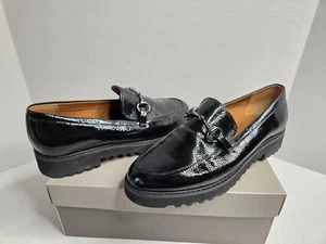 Franco Sarto Carson Loafer Black Women's 8½ Synthetic Patent Peddle Leather  - Picture 1 of 7