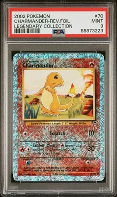 2002 POKEMON LEGEND COLL #70 CHARMANDER-REVERSE FOIL PSA 9 - Image 1 of 4
