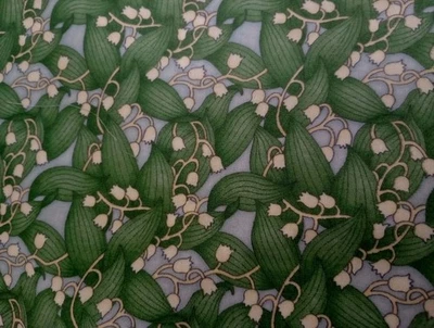 Vintage - 2 .5 yds x 44" -Debbie Mumm-"Lily of the Valley" Floral -Cotton Fabric - Image 1 of 3