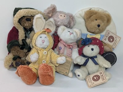 Lote de peluches Boyds Bears Peek-a-boo Humpy Dumpy Gouda Bunny Duck Pig Foto 1 de 4