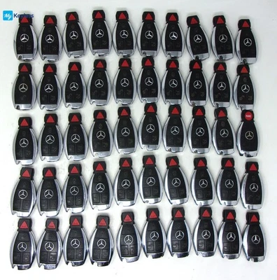 Mixed Lot x50 OEM Mercedes "Triangle Panic" Smartkey Remotes Transmitters Used - Image 1 of 2