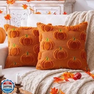 Fundas de Almohada Otoño Calabaza Óxido 20x20, Juego de 2 Decoraciones Halloween I - Imagen 1 de 5