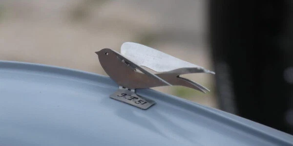 Kühlerfigur Schwalbe für Simson Schwalbe KR51/1 - KR51/2 - Kotflügel Lampenmaske - Bild 1 von 4