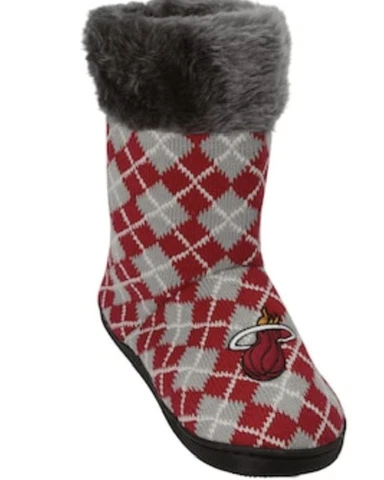 Women's Miami Heat Argyle Fur Boot Sz. 5-6 Cover