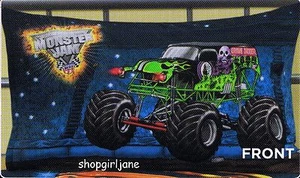 Monster Jam Trucks Grave Digger Monster Mutt - Polyester/Cotton pillowcase - Picture 1 of 3