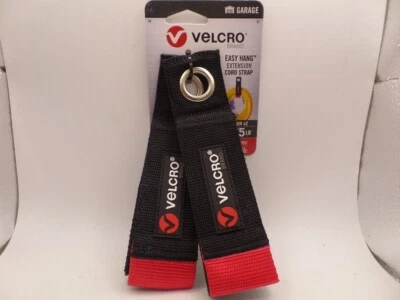 VELCRO 1-3/4"X14" 6/24 FÁCIL SUSPENSIÓN EXTENSIÓN CORDÓN BUCLE ENVOLTURA CORREA NEGRO PAQUETE DE 2 Foto 1 de 2