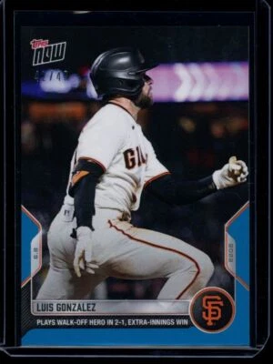 2022 Topps Now #323 Luis Gonzalez Blue Parallel Card #d 42/49 - Image 1 of 2