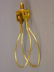Clip On Bulb Lamp Shade Holder Adapters Finial Harp 4 3/4'' High 2'' Wide - Picture 1 of 2