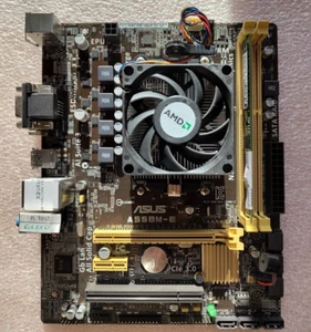 Scheda Madre Asus A55BM-E/AMD DUAL CORE A4-400 3.2 GHZ/DDR3 4GB/RADEON HD7480D - Imagen 1 de 3