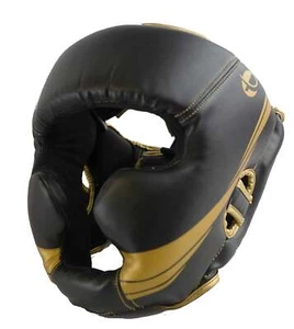 PFG Elite Black HeadGear Protector Guard Helmet Boxing MMA UFC Headgear Sparring - Picture 1 of 6