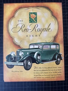 Vintage 1931 Reo-Royale Eight Automobile Print Ad - Picture 1 of 6