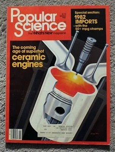 Popular Science marzo de 1982; sección especial: autos importados 1982; motores de cerámica - Imagen 1 de 4