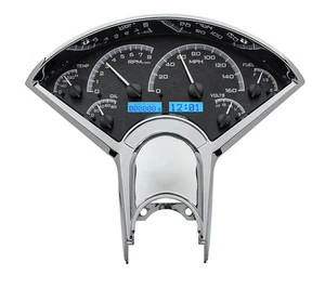Dakota Digital 1955-56 Chevy Car Analog Gauges System Kit Black Blue VHX-55C-K-B - Picture 1 of 5