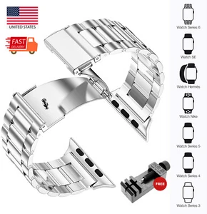 Stainless Steel Band For Apple Watch Ultra 10 9 8 7 6 5 4 3 2 1 Metal Strap - Picture 1 of 15