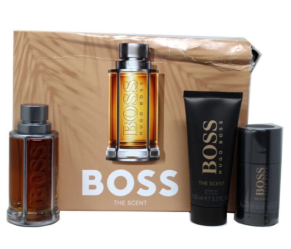 JUEGO DE REGALO DE 3 PIEZAS HUGO BOSS BOSS THE SCENT EAU DE TOILETTE SPRAY 100 ML (D) Foto 1 de 1