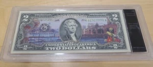 US $2 Dollar Bill New Jersey Statehood Note Colorized - Picture 1 of 2