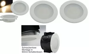 3x LED Wandeinbaustrahler 230V Stufenlicht Treppenlicht Treppenleuchte 22178 - Bild 1 von 8
