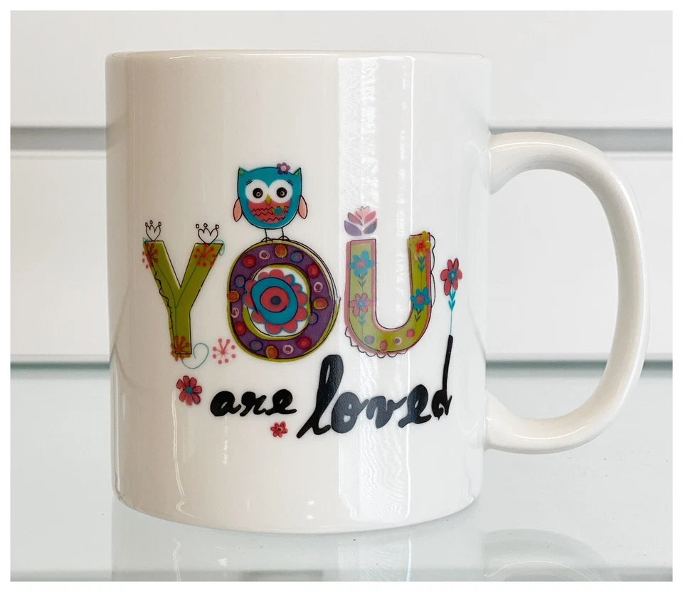 TAZA DE CAFÉ You Are Loved Natural Life Cerámica Lavavajillas Microondas Seguro Boho Foto 1 de 2