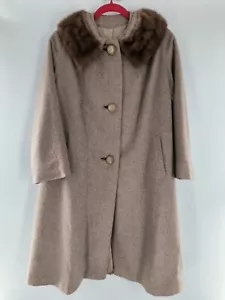 Vintage Damen 1960er Wollmantel Knielänge 026 - Bild 1 von 5