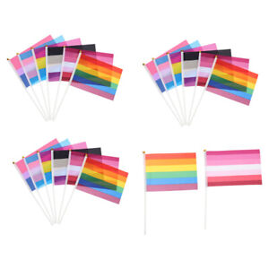  20 Pcs Regenbogenfahne Gesetzt Stoff Stolz Dekorationen Pansexuelle Flagge