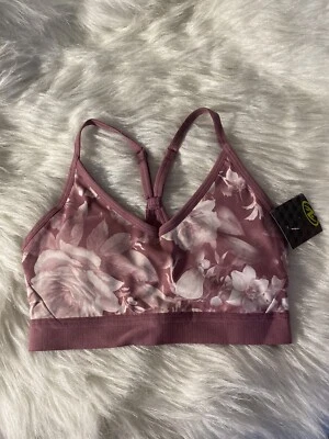 Sujetador deportivo Athletic Works para mujer talla XS (0-2) absorbente de humedad inalámbrico floral Foto 1 de 4
