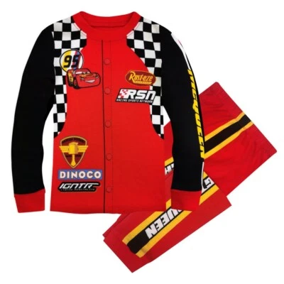 New DISNEY STORE Lightning McQueen Cars Costume Boys Pajamas PAL Pajama Set  - Image 1 of 4