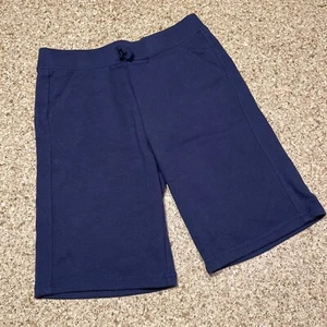 Childrens Place Girls Size Large 10-12 9" Inseam Navy Blue Knit Shorts - Picture 1 of 2