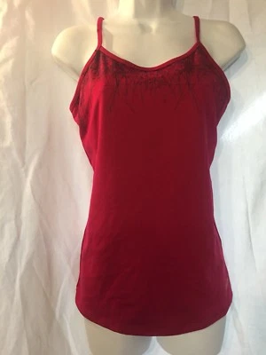 Calvin Klein Performance Quick Dry Womens Medium Bra Lined Red Strapped Top - Image 1 of 4