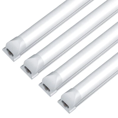 4pcs 2FT LED Tube Shop Lights T8 20W Garage Light Workbench Cabinet Closet 24in - Image 1 of 4