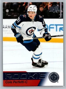 2021-22 Upper Deck NHL Star Rookies Box Set #17 Cole Perfetti Winnipeg Jets - Imagen 1 de 2