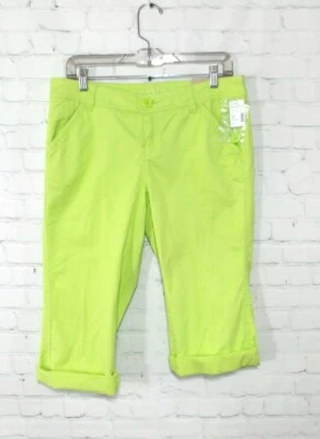 Pantalones capri Maurices para mujer talla 7/8 verde lima algodón ligero nuevos con etiquetas Foto 1 de 4