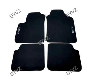 For Fiat 500 Car Floor Mats Velour Waterproof Black Carpet Rugs Auto Liners New - Picture 1 of 7