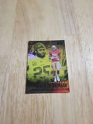 2020 Illusions RICHARD SHERMAN Trophy Collection Yellow /149 #91 49ers SP - Image 1 of 4