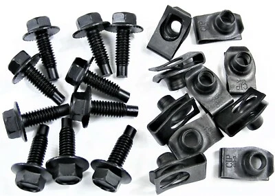 Pernos de cuerpo y clips de tuerca en U CADILLAC - 5/16-18 x 1" de largo - 1/2" hexagonal - 20 piezas 10ea - #411 Foto 1 de 4