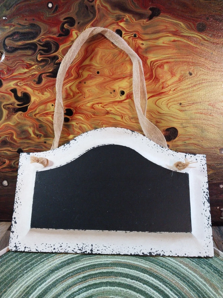 White Washed chic wall Chalkboard, cottage, menu board - Image 1 of 4